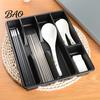 Home Storage Solutions Drawer Cutlery Organizer, Multi-Compartment Plastic Utensil Tray, Space Kitchen Accessories Saving Durable Tray for Organizer