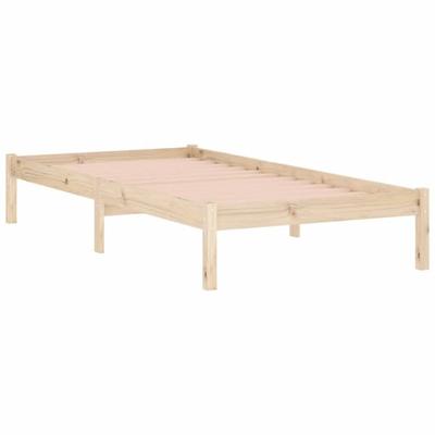 Solid Wood Bed Frame Without Mattress 100 X 190 Cm Pine