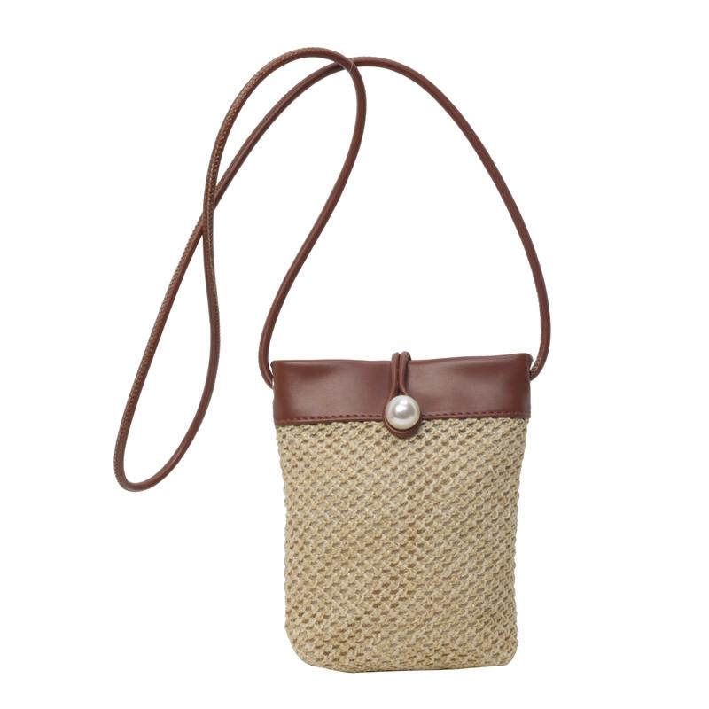 

Роскошный дизайн соломенная плетеная сумка через плечо брендовая маленькая сумка для мобильного телефона женская летняя пляжная сумка модная дорожная сумка из ротанга