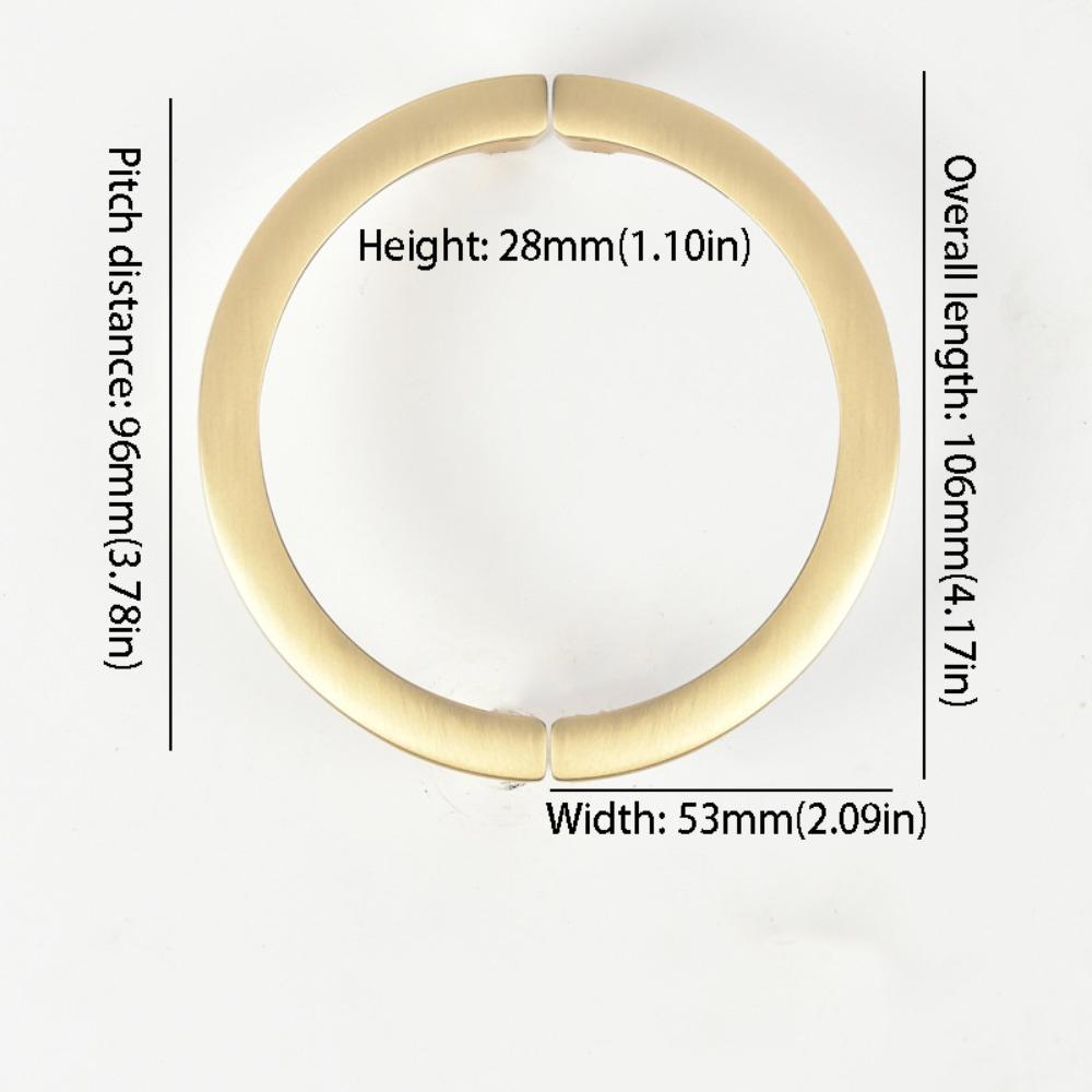 Golden Black Furniture Door Handle Semi-circular Wine Cabinet Handle Shoe Box Handle  Dresser