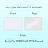 For SERES M5 2023 2024 2025 Car Ice Crystal Sunroof Sunshade Skylight Roof Heat Insulation Shading Interior Auto Accessory