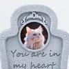 Pet Memorial Headstones Resin Tombstone for Garden Cemetery with Engraved Word Pet Loss Gravestones Garden Pet Monuments