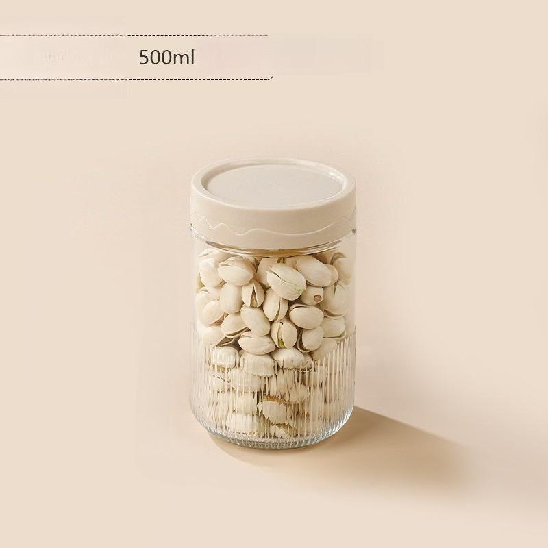 1PC Food Grade Sealed Fully Enclosed Glass Storage Jar Moisture-Proof Storage Jar