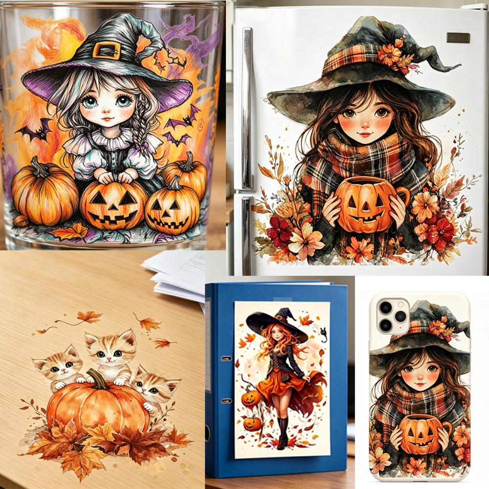 20 Halloween Water Transfer Stickers for DIY Crafts & Decor