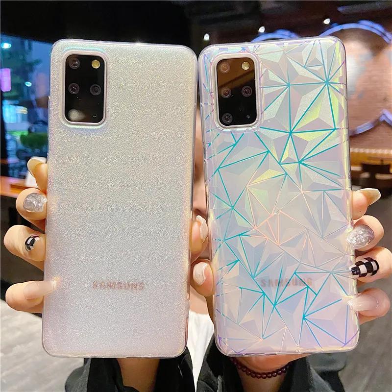 Bling Laser Phone Case For Samsung Galaxy S25 S24 S23 S22 S21 S20 FE Note 10 Plus 20 Ultra Hard PC Glitter Back Cover