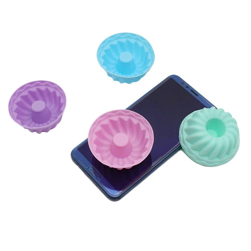 Silicone Material Pumpkin Muffin Mold 3D Design Random Color 3D Cake Cup 12 Pieces Set Nonstick Surface Silicone Cupcake Mold