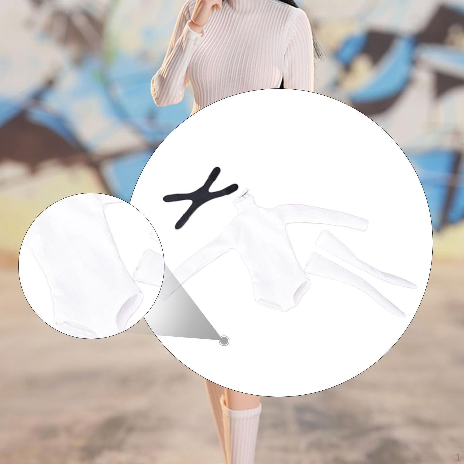 

Повседневные ромперы масштаба 1/6 с гольфами для 12-дюймовых женских кукол белый