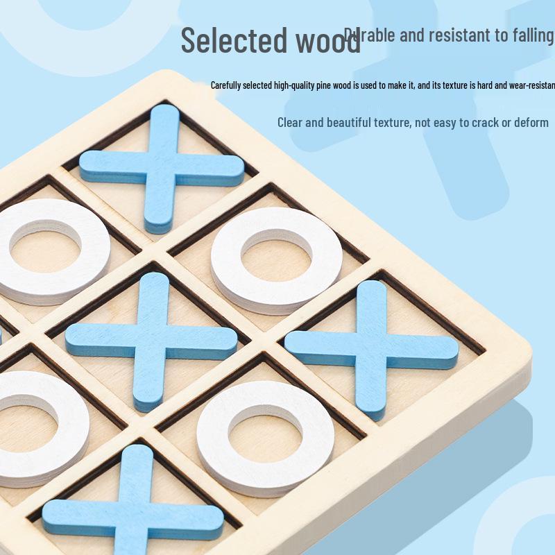 Cross-Border Wooden Tic-Tac-Toe: Early Education Puzzle Game for Kindergarten Logic Training