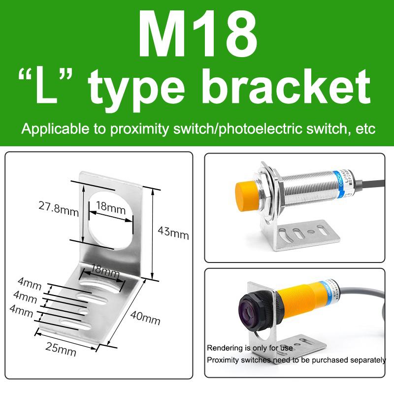 M8M12M18M30  1 tvarovaný L-tvarovaný Montážní Pevný Základní Držák Pro Bezkontaktní Spínač Fotoelektrický Spínač Senzor