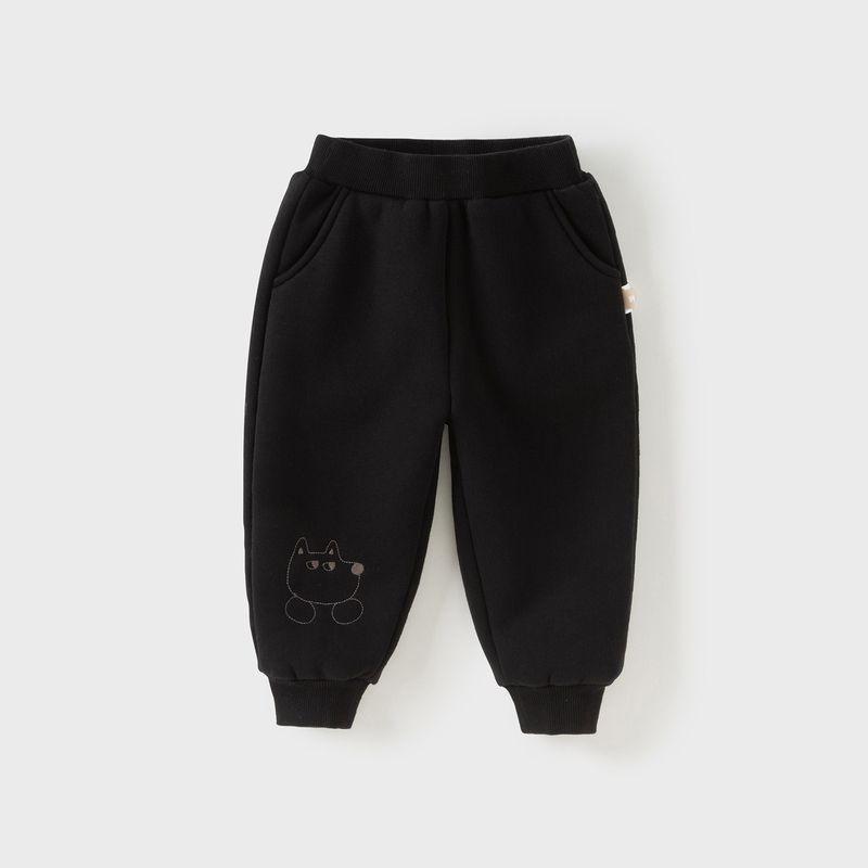 David Bella Boys' and Girls' Fleece-Lined Pants, Children's Thickened Sweatpants, Baby Casual Pants, Winter Children's Clothing