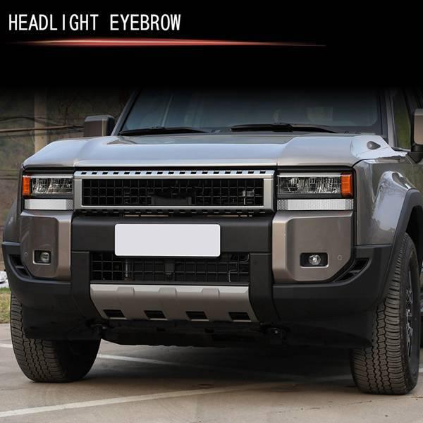 Coppia di Strisce Decorative Sopracciglia Fari per Toyota Prado LC250 2024