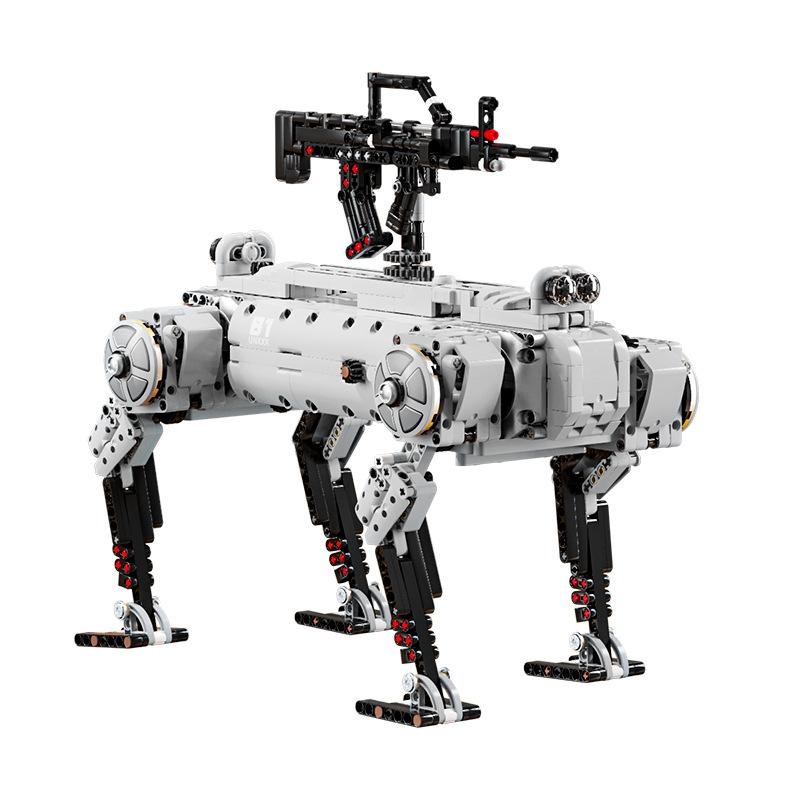 12GO96009 Modern military weapon unmanned mechanical dog difficult puzzle assembly building block boys toy
