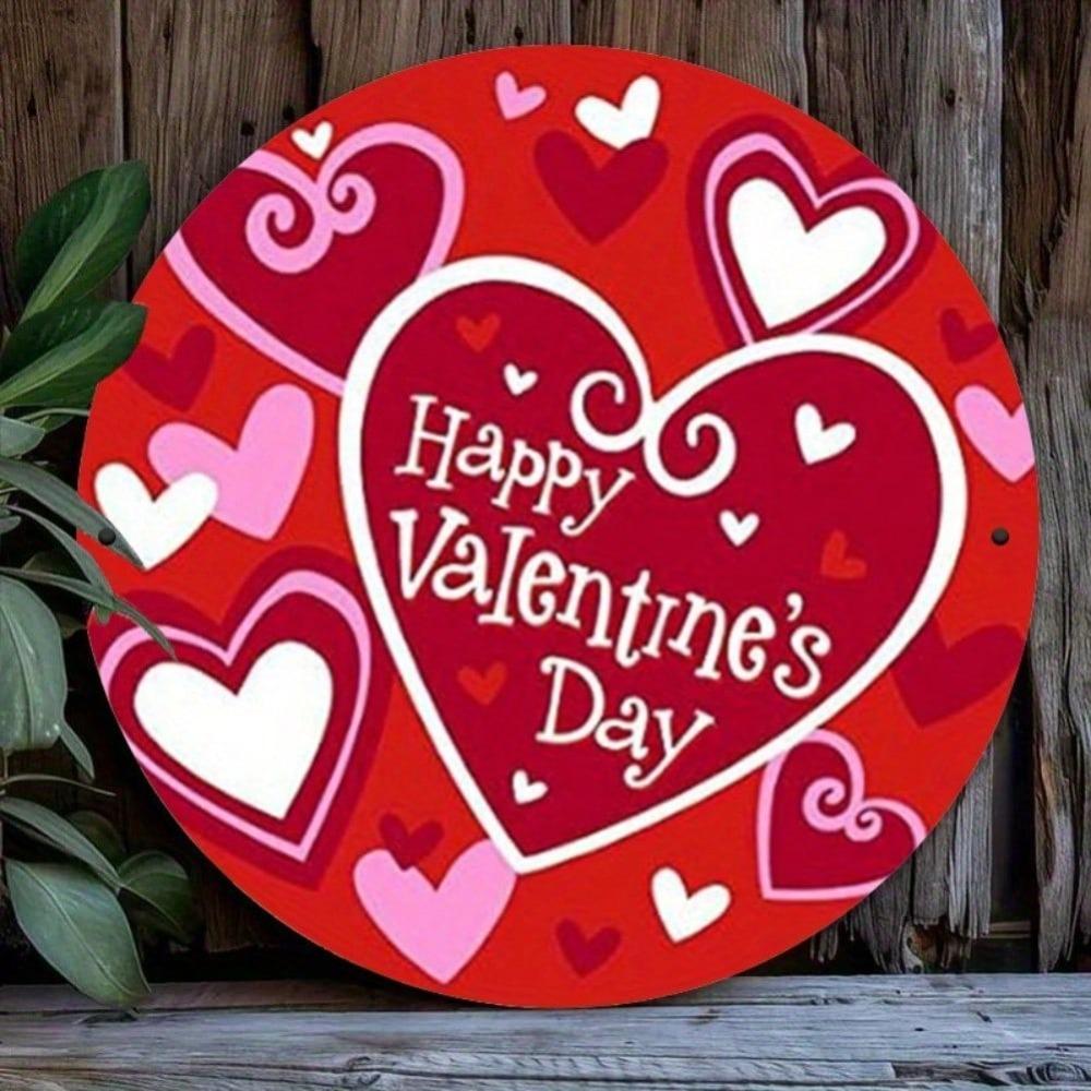 Vintage Metal Valentine Sign Romantic Couple Gift Home Decor Farmhouse Wall Art Rustic Decoration