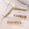 European & American C-Shaped Metal Texture Ear Cuff: Women's Retro Twist Earring Set (6-Piece).