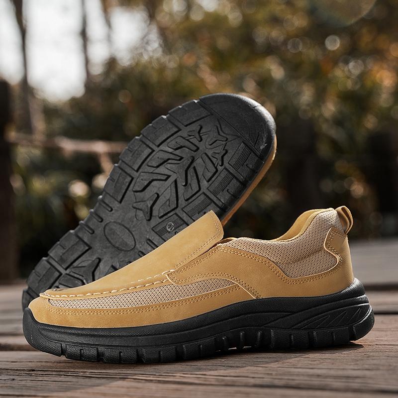 

Fashion Shoes Man Wedding Men PU Leather Casual Sports Shoes Spring and Autumn Tennis Lightweight Walking Shoes 2025 Flat Bottom Hiking 39 хаки