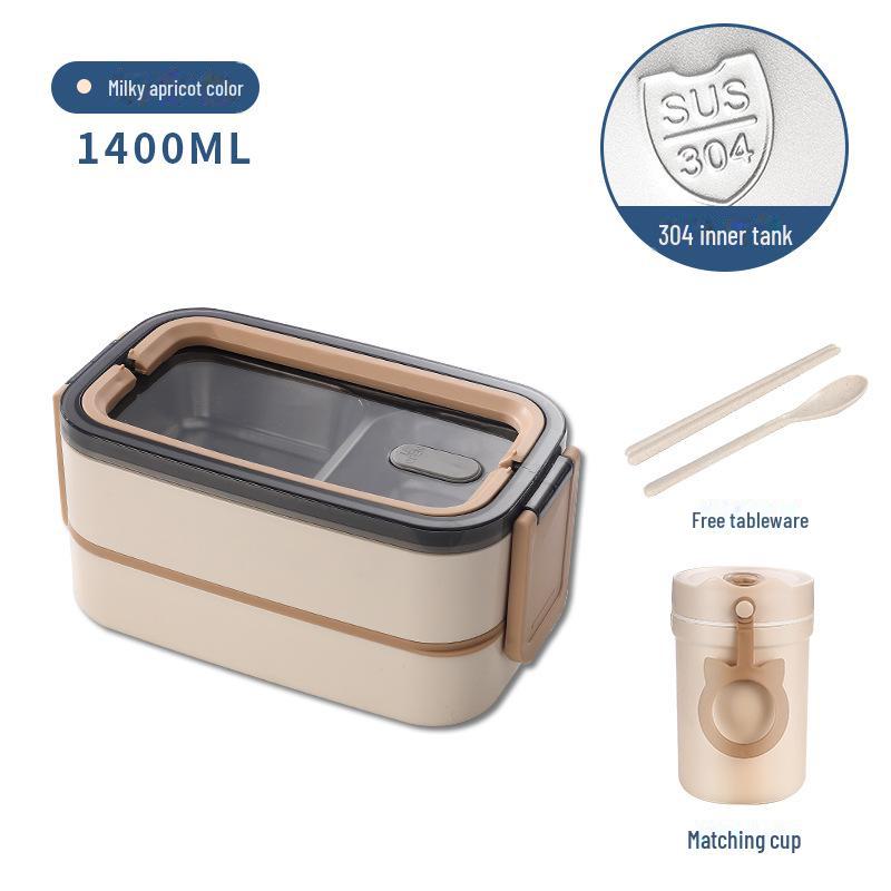 Doppelschichtige isolierte Lunchbox aus Edelstahl 304 für Büroangestellte und Studenten