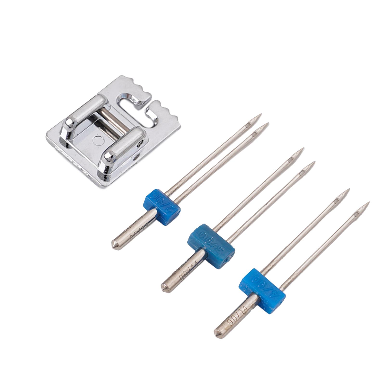 

Комплект из двух игл и лапок для швейной машины с защипами 2/90 3/90 4/90 Двойная игла для декоративных швов и защипов B