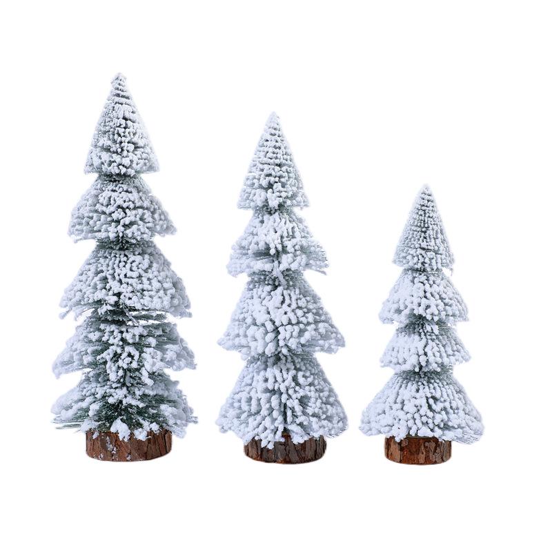 Lighthouse-Shaped Flocked Cedar Mini Christmas Tree Ornament