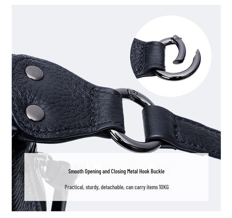 Casual Cowhide Leather Shoulder Bag for Women, 2026 Style - Versatile Crossbody and Underarm Bag, Simple and Fashionable.