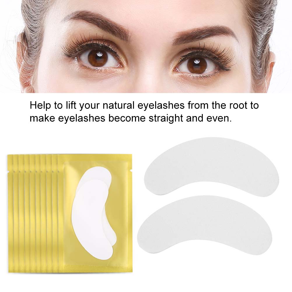 Hydrogel Eye Pads for Eyelash Extension Eye Gel Patches Collagen Eye Mask 10Pairs   Set Gold