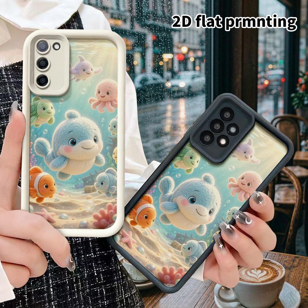 Phone Case: 2D flat, fits Samsung Galaxy A34 A35 M05 M06 S20 S22 S21 FE Plus 5G protective case, plush little animals, perfect Christmas and Halloween