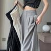 Ice Silk Linen Wide Leg Pants for Women In Summer Thin High Waisted Loose and Hanging Feeling
