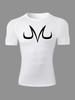 2D printed T-shirt men's summer two-piece sportswear running T-shirt elastic quick-drying sports top sports fitness shirt men's