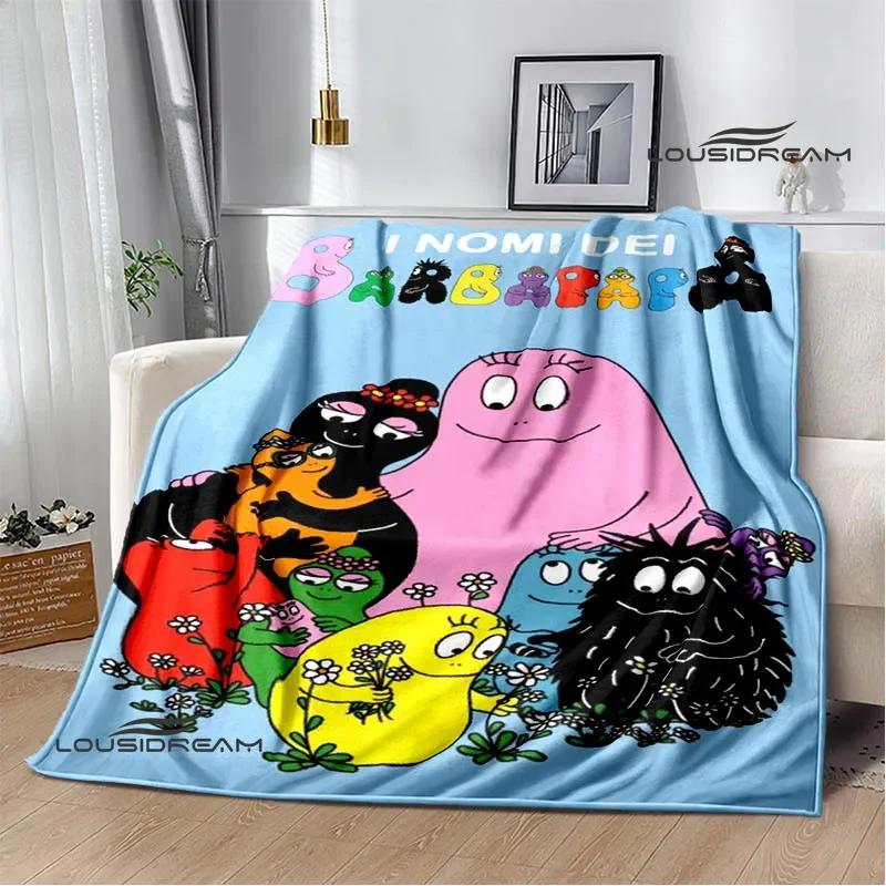 Barbapapa Cartoon Blankets Picnic blanket blankets for beds Flange Warm blanket Home travel blankets bed linings birthday gift