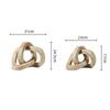 Resin Handicrafts Geometric Art Ring Interlocking Loop Knot Abstract Ornament Decorative Figurines Home Decoration Accessories