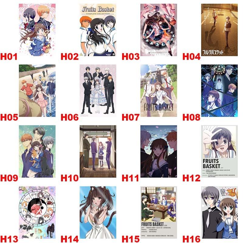 Imprimare HD Anime Coș cu fructe Postere hârtie acoperită albă Poster de pictură Wall Art Decor Living Room Home Bar Decor Imagini