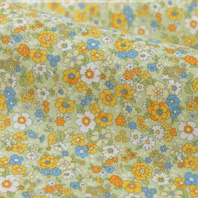 Classics Pastoral Floral Poplin Cotton Fabric DIY Children's Wear Cloth Make Bedding Quilt Decoration Home Sewing Cloth