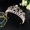Korona Ślubna Perła Cyrkonia Barokowa Biżuteria Ślubna Opaska do Włosów Korona Tiara