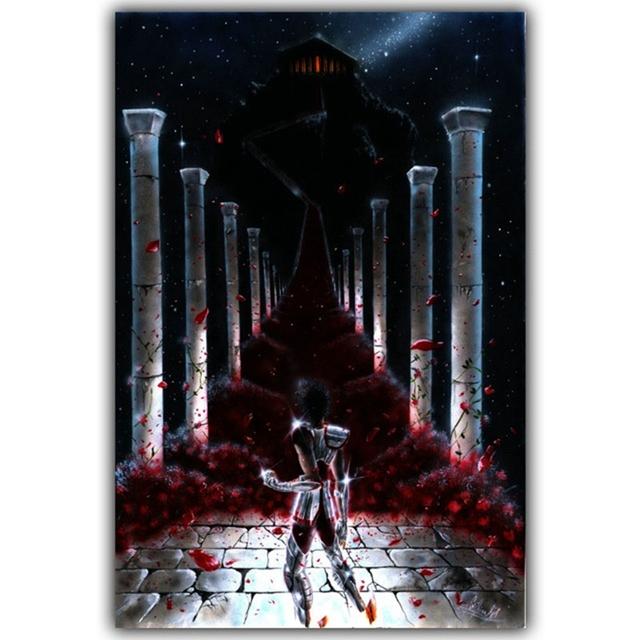 

Saint Seiya плакат популярный классический японский аниме домашний декор шелковый плакат картина с принтом Настенный декор холст живопись 21*30cm