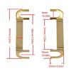 Speaker Post Link Plates 1Pair, Gold Tone Metal Bridge Plates for Home Speaker Binding Post Use and Daily Repair