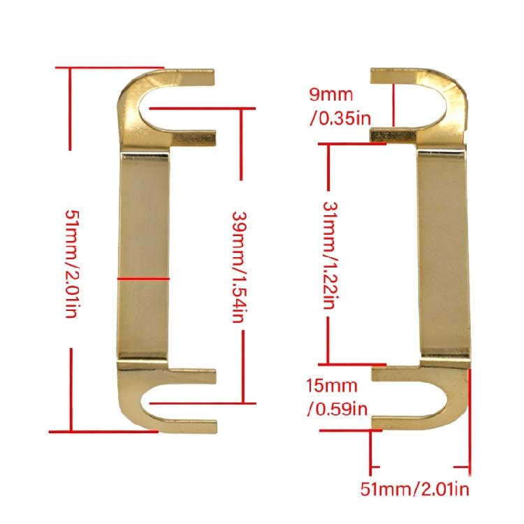 Speaker Post Link Plates 1Pair, Gold Tone Metal Bridge Plates for Home Speaker Binding Post Use and Daily Repair