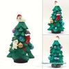 Creative Resin Cat Christmas Tree Ornaments - Cartoon Christmas Figurines for Home Decor