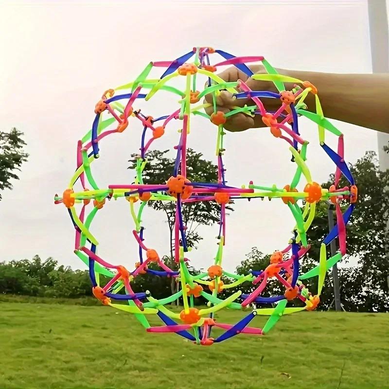 1pc Expanding Ball Sphere - Expandable Breathing Ball - Rainbow Fidget Large Ball