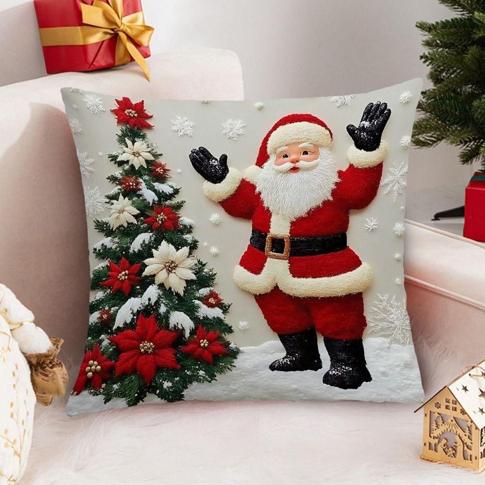 45x45cm Throw Cushion Cover Linen Pillow Case New Christmas Pillow Cover  Living Room
