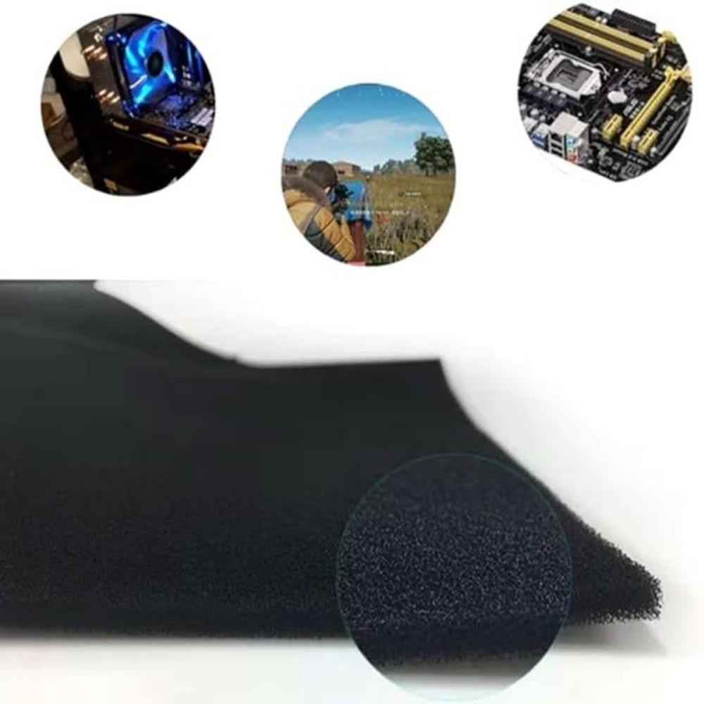 1pcs DIY Computer Dust Filter Mesh 500*400*3mm/5mm Density PC Case Fan Cooler Cabinet Filter Dustproof Cover Sponge 60PPI Black