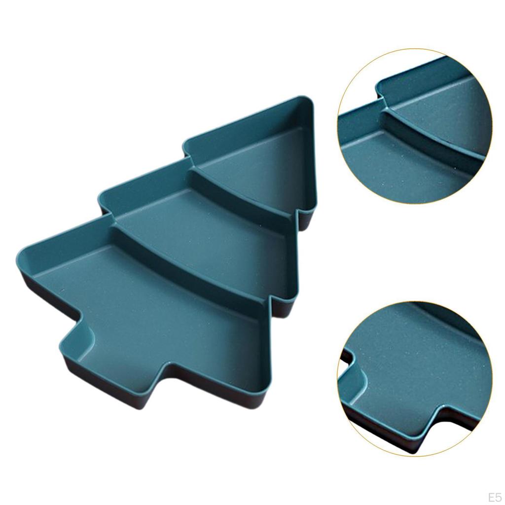 4 Bucuri Tavi de Servire Divizate Nuci Decor Craciun 3 Compartimente Gustare Plaja