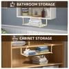 40-80CM Expandable Shoe Rack Organizer Aluminium Shoe Storage Rack Hanging Shoe Organizer Multi-Purpose Cabinet Class Shelves