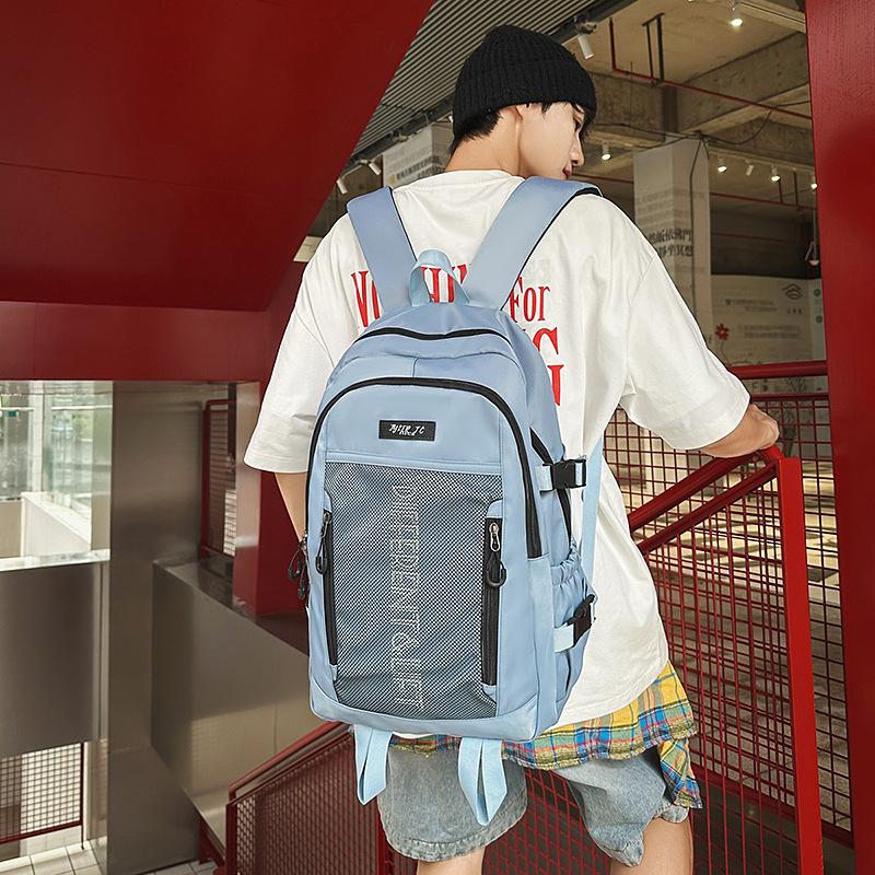 New backpack men's large-capacity leisure junior high school students students class schoolbag versatile lightweight mountaineering backpack