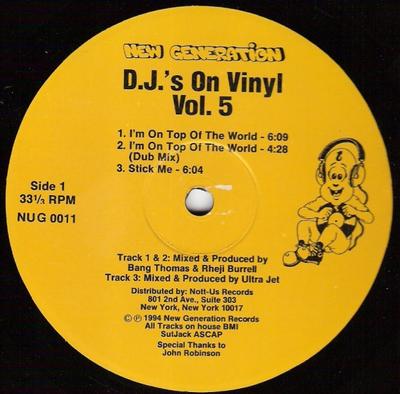 12-Zoll Schallplatte VERSCHIEDENE - D.j.'s On Vinyl Vol. 5 NUG0011 NEW GENERATION 1994 US Dance & Electronica Gebraucht