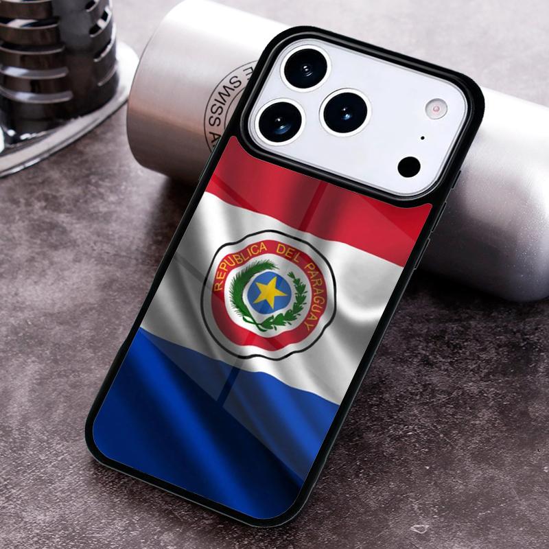 Paraguay Flag Phone Case for iPhone 17 16 15 Pro Max Air 14 13 12 11 Plus Shockproof Capa Cover