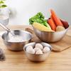 TXCAOT 3-Piece Deep Stainless Steel Bowl Set (18-8 Stainless Steel) - Includes Salad Bowl, Cake Bowl, and Measuring Plate (16cm, 19cm, 24cm)