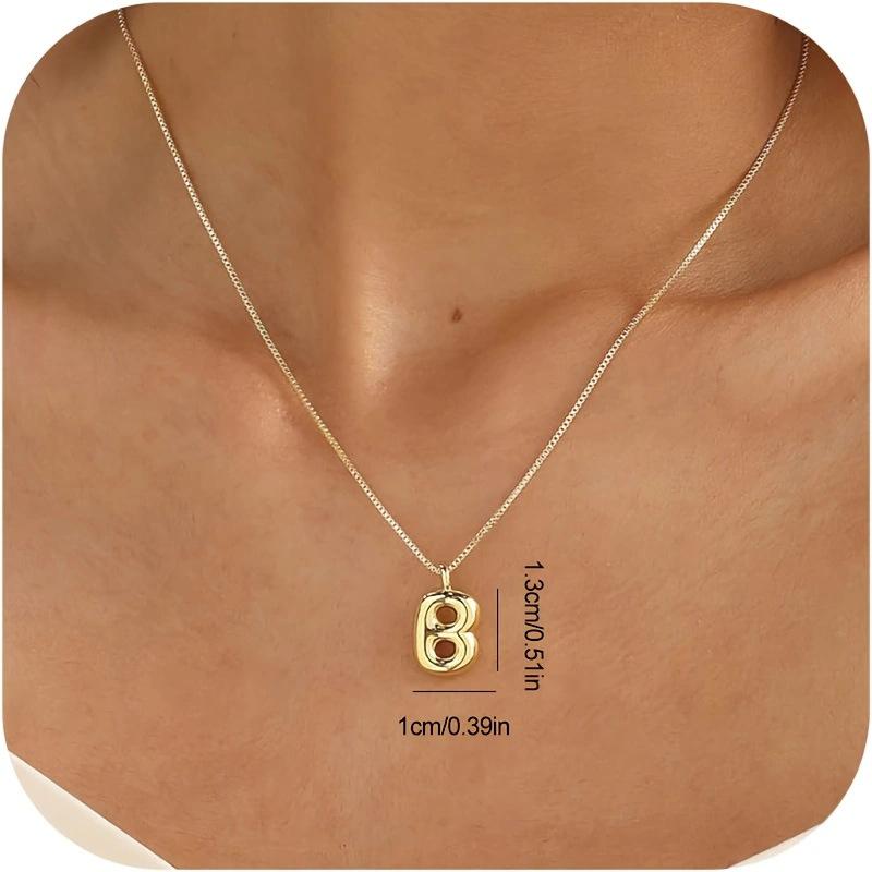 CARLIDANA New Female Pendant Chubby Mini Bubble Letters Stainless Steel Gold Plated 26 English Alphabet Letter Fashion Woman