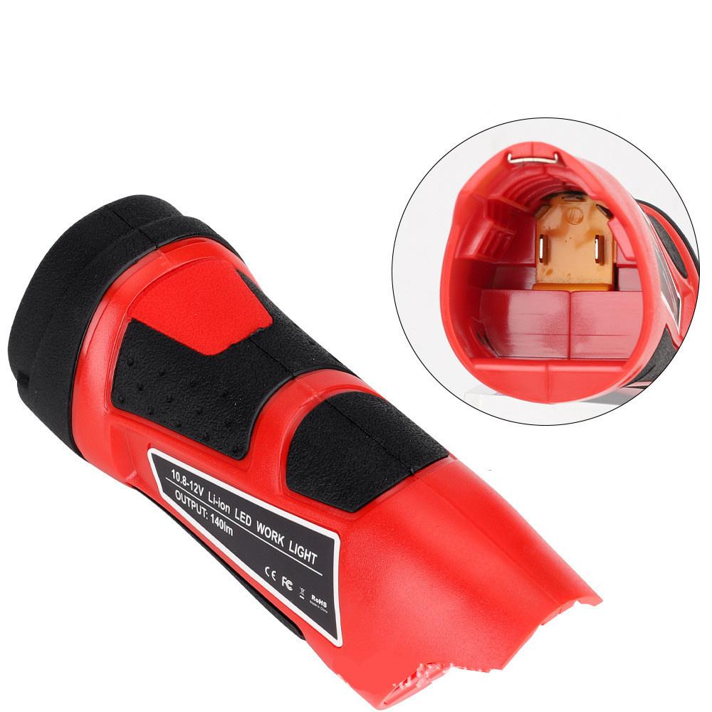Portable Led Work Light Flashlight For Milwaukee 12V M12 Li-Ion Battery Flashlight Lamp