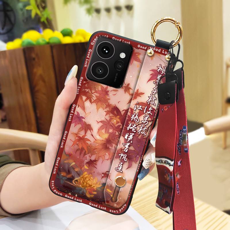 Anti-dust Silicone Phone Case For Nokia HMD Skyline Wrist Strap Durable Ring Kickstand Protective Fashion Back Cover