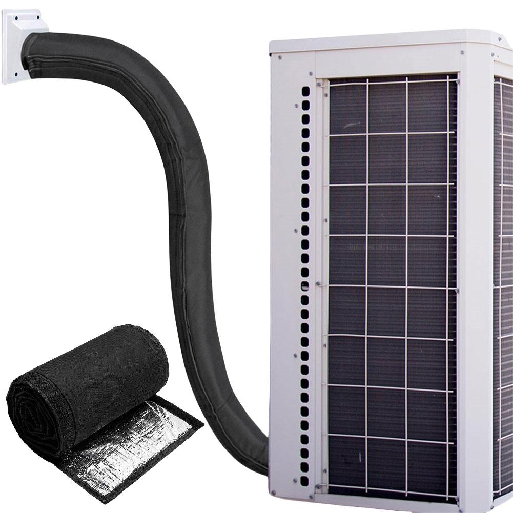 Přenosná izolační návlek na hadici klimatizace 3vrstvý izolační obal na potrubí klimatizace Ochranný kryt izolace měděných potrubí HVAC pro venkovní použití