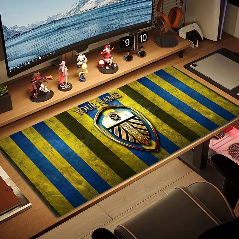 Leeds F1 Custom Name Large Size Mouse Pad Large Gaming Table Cushion Non-slip Laptop Tablet Big Mousepad XXL Mat Mini PC Playmat With Lock edge